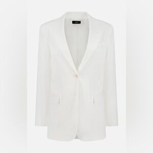 THEORY Oversized Linen Blend Blazer Size Medium/Large NWT